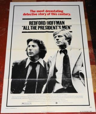 All The Presidents Men Orig 1976 Dustin Hoffman Robt Redford 1sheet