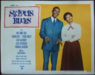 Nat King Cole St Louis Blues 1950s Lobby Card Pearl Bailey Jazz