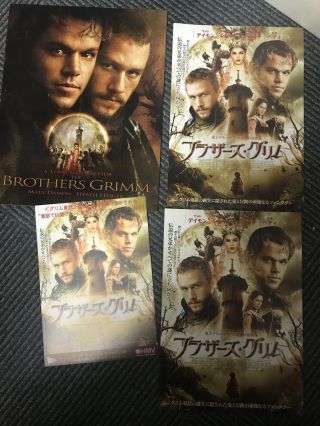 The Brothers Grimm Japan Program Pressbook / Flyer X3 Heath Ledger Matt Damon
