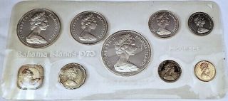 1970 BAHAMA ISLANDS 9 COIN PROOF SET with in CASE NR 2