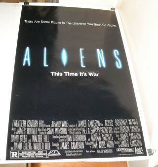 Rolled 1986 Aliens 1 Sheet Movie Poster Sigourney Weaver Stan Winston Effects