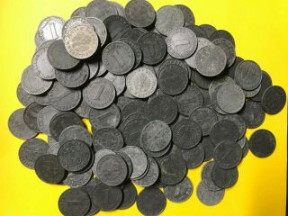 50 German Nazi Coins Different Years 1 Reichspfennig Zinc With Swastika
