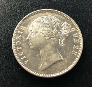 India (british) 1840 Rupee Silver Coin: Victoria