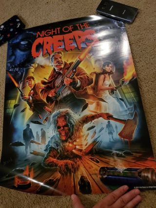 Night Of The Creeps,  Rare & Out Of Print Shout Factory 18 " × 24 " Rolled Poster