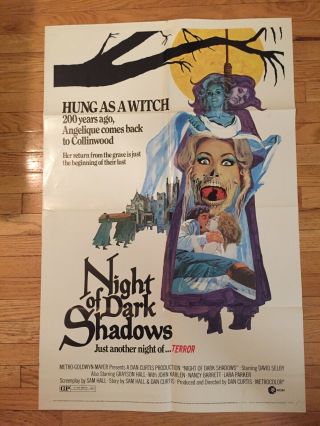 Night Of Dark Shadows Movie Poster 27 " X41 " Dan Curtis 1971