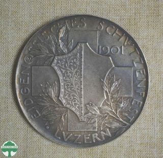 1901 Switzerland Silver Medal By Hans Frei - Uncirculated