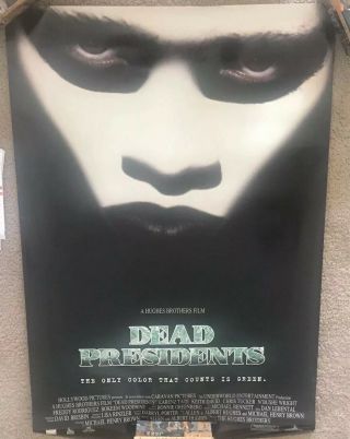 Dead Presidents Movie Poster 2 Sided Rolled 27x40 Larenz Tate