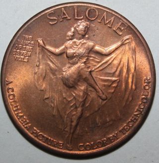 1953 Movie " Salome " Rita Hayworth Stewart Granger Medal 32mm Cartwheel Luster