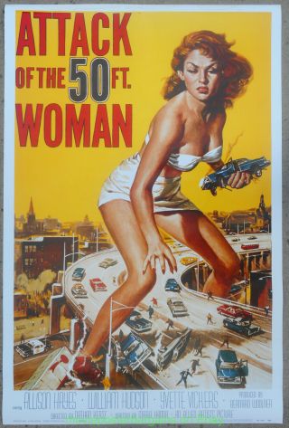 Attack Of The 50ft Woman Movie Poster 27x40 Reprint 1950 