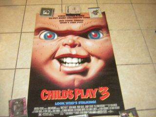 Childs Play 3 One Sheet Poster Double Sided Vintage 1991 Chucky Promo