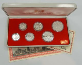 Singapore,  1985 6 Piece Sterling Silver Proof Set - Choice Proof