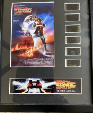 Back To The Future 1985 Authentic 35mm Movie Film Cell 8x10 Matted Display W/coa