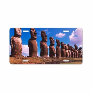 Cafepress Easter Island Statues License Plate (1138707132)