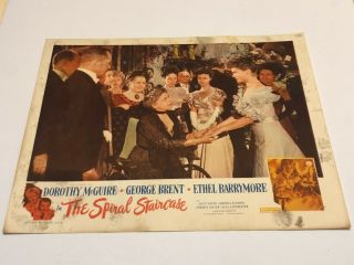 Vintage 1957 Lobby Card " The Spiral Staircase Dorothy Mcguire George Brent