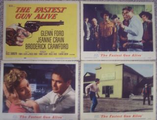 1956 Fastest Gun Alive 11 X 14 (8) Lobby Card Set Glenn Ford Classic