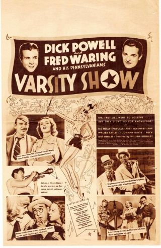 Varsity Show 1937 - Dick Powell,  Fred Waring And His Pennsylvanians,  Ted Healy