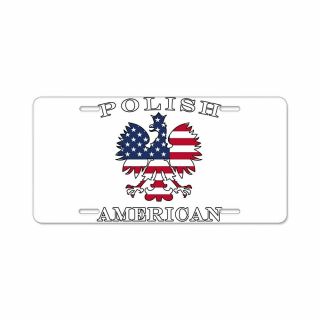 Cafepress Polish American Flag Eagle License Plate (882423090)
