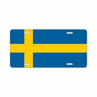 Cafepress Swedish Flag License Plate (1002006980)