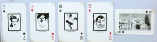 Brown Derby - City of hope playing cards,  1950 USA,  film star caricatures 2