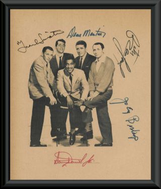 Rat Pack Frank Sinatra Dean Martin Sammy Davis Jr.  Autograph Reprints P187