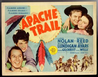 Apache Trail 1942 Lloyd Nolan,  Donna Reed,  William Lundigan Title Card