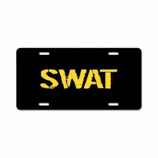 Cafepress Police: Swat (stencil) License Plate (2038833841)