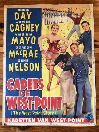 Belgian Movie Poster 14x22: The West Point Story (1950) Doris Day