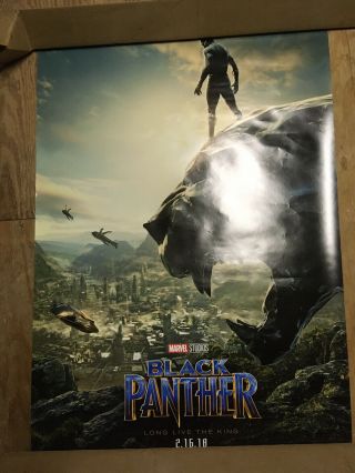 Black Panther Movie Poster 2 Sided Teaser Advance 27x40