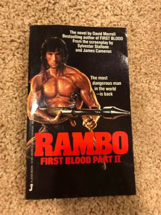 Rare Rambo First Blood Part 2 Ii Paperback Movie Book Sylvester Stallone 1985