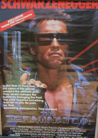 Vintage Movie/video Poster - - - The Terminator