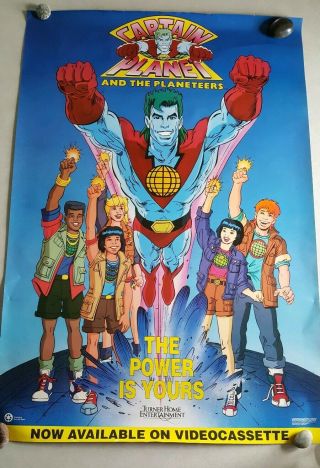 2 For Luc Captain Planet And The Planeteers Poster 27 " X40 " 2sided Wizard Of Oz