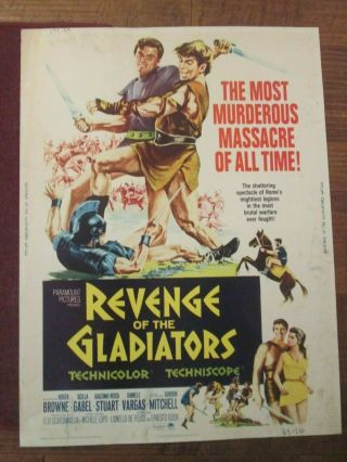Revenge Of The Gladiators - 30 X 40 Movie Poster