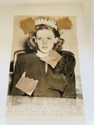 Rare Vintage Press Photo Judy Garland Divorce 1944