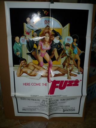 Here Come The Fuzz,  Orig 1 - Sht / Movie Poster (burt Reynolds,  Raquel Welch) 1972