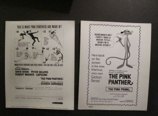 Peter Sellers - The Pink Panther Ad Artwork - - - 2 Photos
