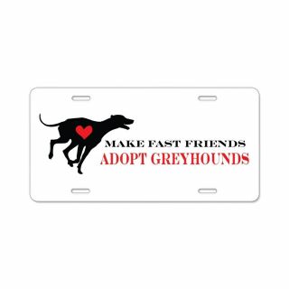 Cafepress Adopt A Greyhound License Plate (622953402)