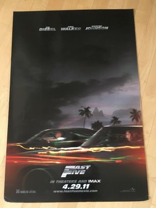 Fast Five One Sheet Movie Poster Fast And The Furious Paul Walker
