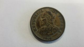 Panama - 5 Centesimos De Balboa - 1916 - Small Silver Coin - Key Date