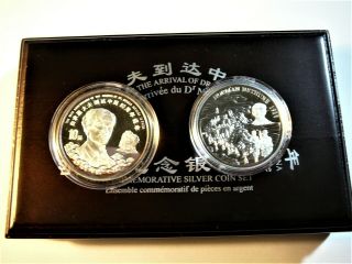 1998 Canada China 60th Anniversary Norman Bethune Proof Silver Coin Set Box/coa