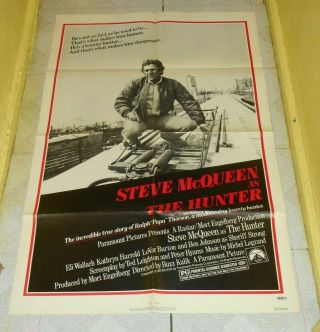 The Hunter One - Sheet Movie Poster Steve Mcqueen Ben Johnson Eli Wallach
