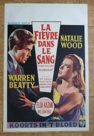 Splendor In The Grass Elia Kazan Belgian Movie Poster 