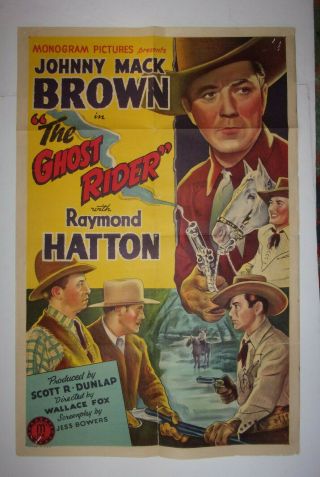 The Ghost Rider Western Movie Poster Johnny Mack Brown 1943 Id 305