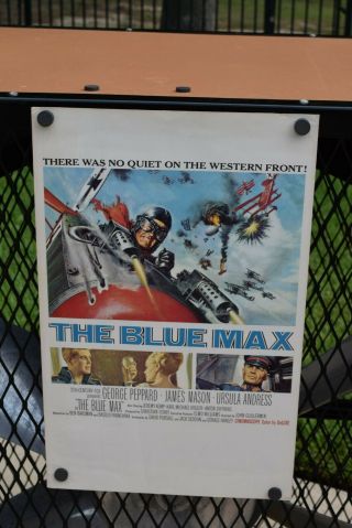 The Blue Max Window Card 14 X 22 - Movie Poster - 1966