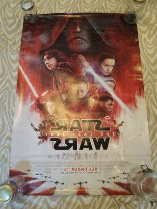 Star Wars The Last Jedi (2017) - Movie Poster 27x40 Ds Double Sided