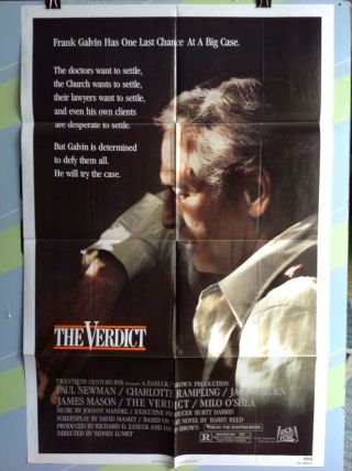 Newman,  Paul " The Verdict “ Movie Poster 1982
