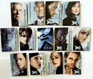 2003 X - Men 2 Movie Promo Pin Set - Wolverine Nightcrawler Storm Marvel X2 Button