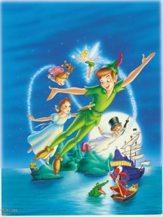 Peter Pan Vintage Classic Disney Collectors Poster 24x36 Inch 1