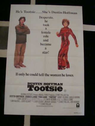 Tootsie Movie Poster Dustin Hoffman 1983 Australian One Sheet