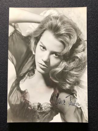 Jane Fonda 1960 Debut Film Tall Story Glossy W/ Ink Signed Apparent Secratarial