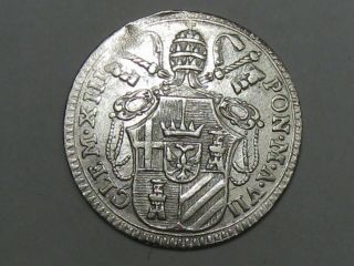 Papal States Coin: 1764 Silver Grosso.  Pope Clement Xiii.  13